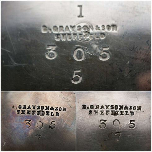 19世紀末 英国アンティーク シルバープレート製 コーヒーセット B.Grayson&Son