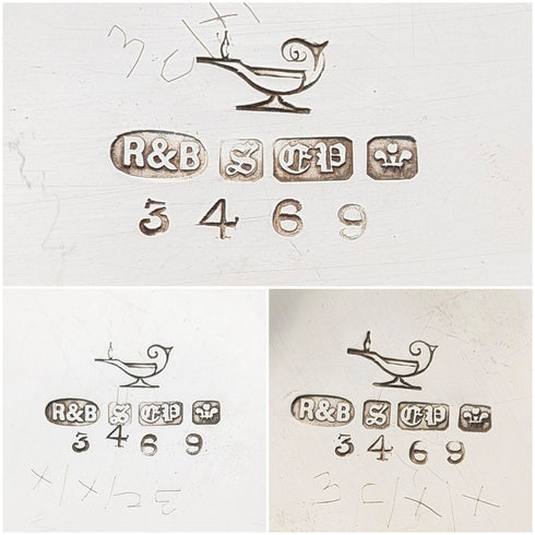 19 世紀末英國古董鍍銀學士茶具 3 件套 Roberts&Belk