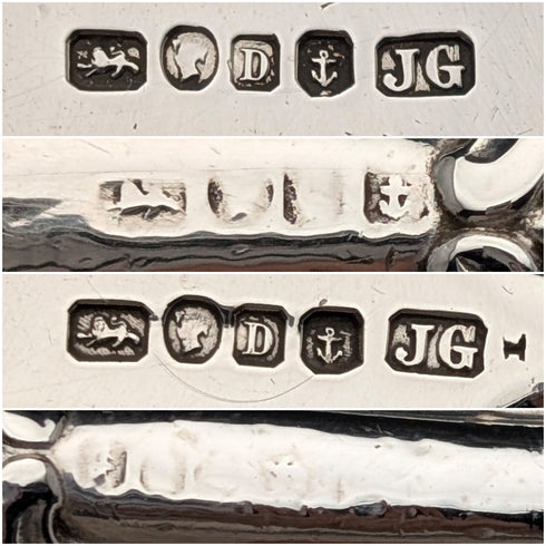 1852年頃 英国アンティーク 純銀製 フィッシュサーバーペア 計262g John Gilbert