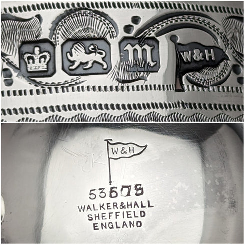 1904 年英國古董純銀馬克杯 130 克 Walker and Hall