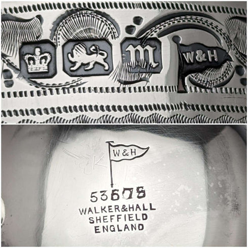 1904 年英國古董純銀馬克杯 130 克 Walker and Hall