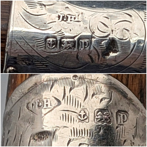 1914年 英国アンティーク ブラウンシャフト 曲がりハンドル 純銀装飾 ステッキ 杖 85cm J Howell&Co