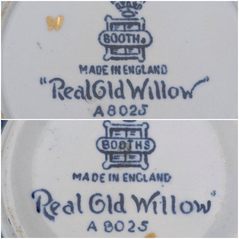 英国ヴィンテージ ブルーウィローパターン カップ&ソーサー Booths