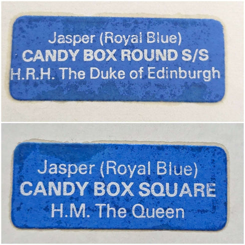 1977 Wedgwood Queen Elizabeth Jubilee Candy Box Pair Royal Blue