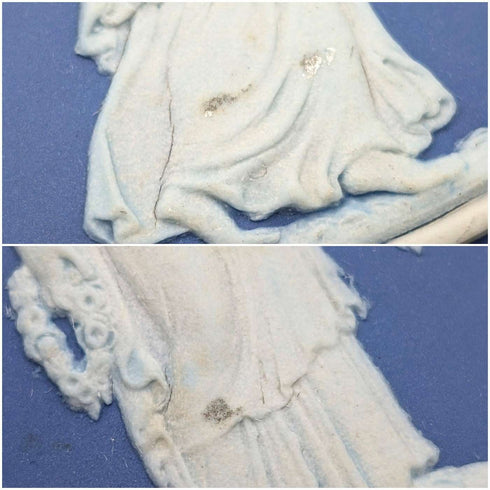 古董英國韋奇伍德餅乾桶 Jasperware 皇家藍色