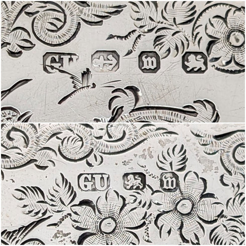 1896 年英國古董純銀雙門卡片盒 120g George Unite 狀況極佳