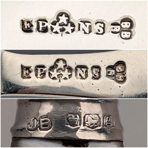 1924年頃 英国アンティーク 白蝶貝ハンドル デザートカトラリー6ペア BARKER BROS