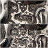 1908 British antique sterling silver decorated handle clothes brush pair J&R Griffin