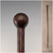 Antique brown and black shaft rondelle handle walking stick 83cm