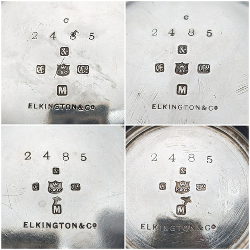 1873年 英国アンティーク シルバープレート製 ティー/コーヒーセット Elkington