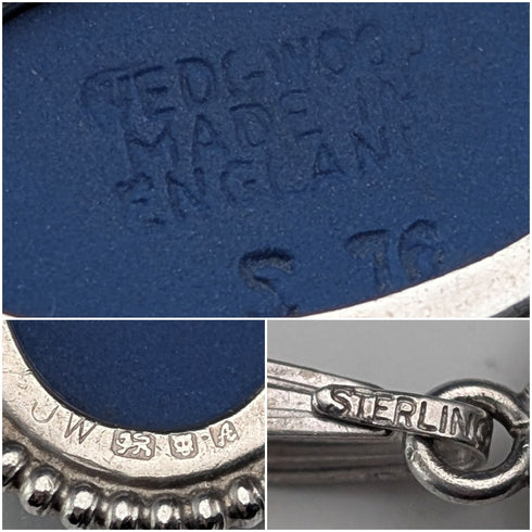 英國復古韋奇伍德純銀碧玉吊墜,搭配純銀鏈