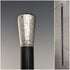 1920 British antique gentleman's walking stick, pure silver engraving, round handle, black shaft, 91.5cm
