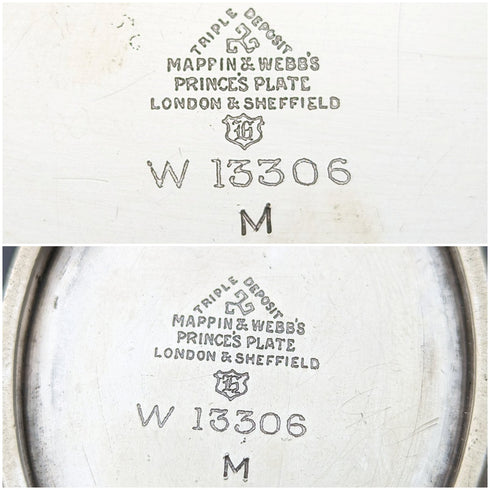 1905年頃 英国アンティーク シルバープレート製 シュガーボウル&クリームジャグ Mappin & Webb