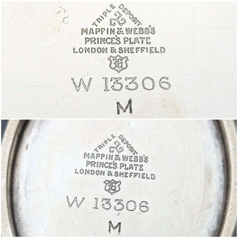 1905年頃 英国アンティーク シルバープレート製 シュガーボウル&クリームジャグ Mappin & Webb