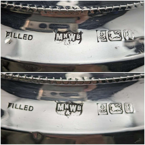 1984年 英国ヴィンテージ 純銀製 キャンドルスタンド 燭台ペア Mappin & Webb
