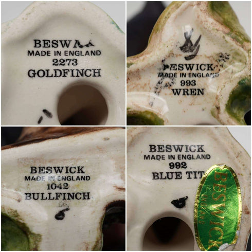 英国ヴィンテージ Beswick ベズウィック小鳥フィギュリン 4羽セット