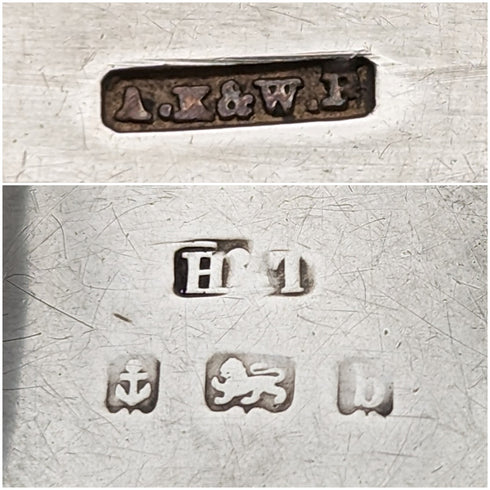 1901年 英国アンティーク 純銀製 シャトレーン メガネケース Hilliard and Thomason