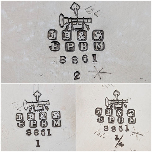 Early 20th Century British Antique Silverplate Bachelor Tea Set, 3-Piece Set, JAMES DIXON & SON