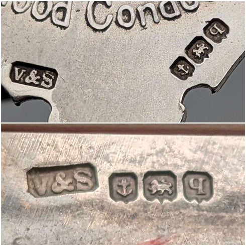 1915年 英国アンティーク 純銀製 皆勤賞表彰 スクールメダル Vaughton&Son