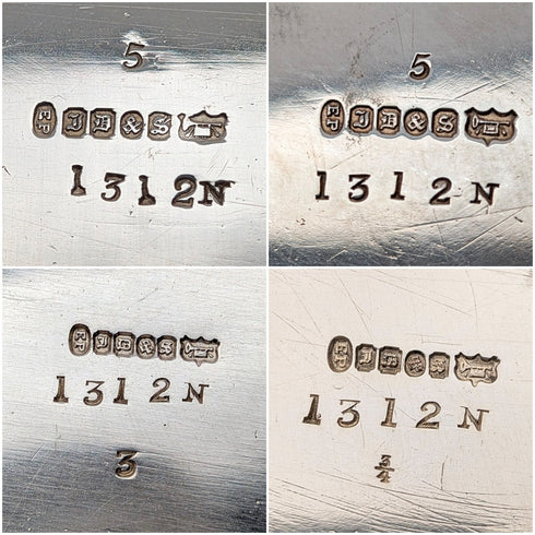 19世紀後半 英国アンティーク シルバープレート製 ティー4点セット James Dixon&Son