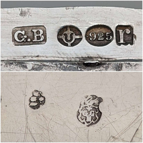 1912 British antique sterling silver large box with detailed decoration 444g George Bedingham Very good condition