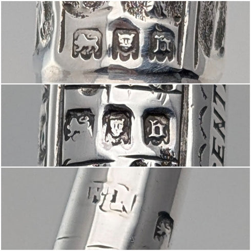 1917年 英国アンティーク 純銀装飾 指揮棒 コンダクターバトン Ebenezer Newman ケース入り