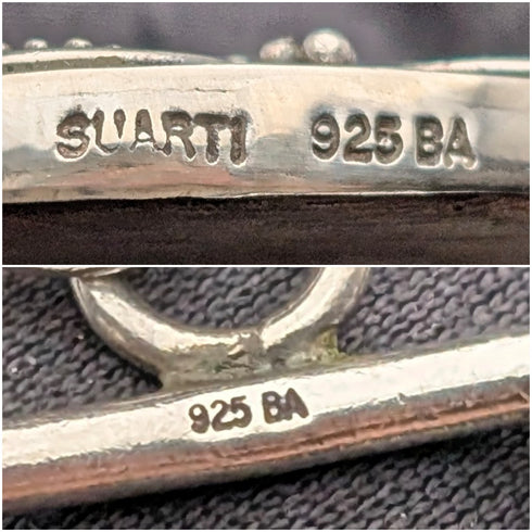 復古純銀吊墜和純銀拜占庭鏈項鍊,總重 47 克,SUARTI