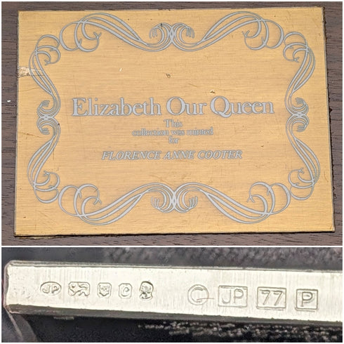 1977年 英国 純銀製 ジュビリーインゴット25個セット 計641g 木箱入り John Pinches