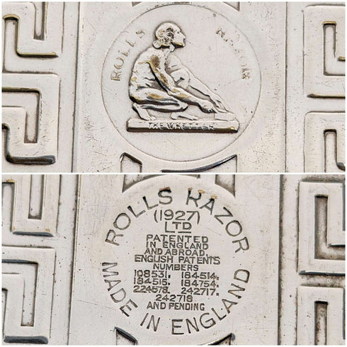 約 1927 年英國復古鍍銀刮鬍刀套件,裝在刮鬍刀盒中
