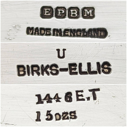 ヴィンテージ シルバープレート製 大型スキットル ヒップフラスコ Birks-Ellis