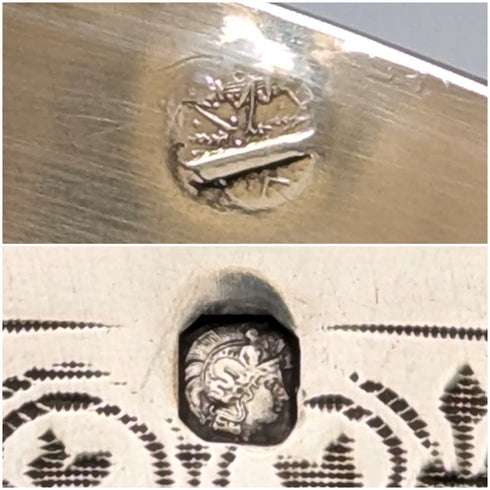 Antique French 950 Sterling Silver Napkin Rings, Pair, 86g