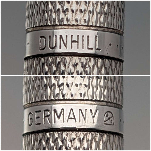 德國復古登喜路(Dunhill)底座金屬圓珠筆盒,附布套