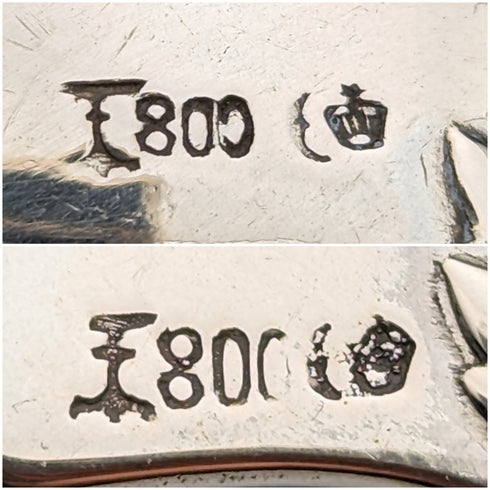 Circa 1900 Made in Germany Continental Silver Table Fork & Spoon