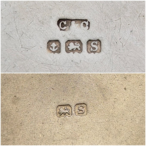 1942 British Vintage Blue Guilloche Enamel Sterling Silver Pill Case Cohen & Charles