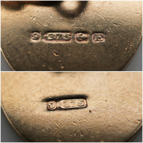1929年 英国ヴィンテージ 9ctゴールド製 オーバル型カフリンクス カフスボタン 8.8g Owen Powell