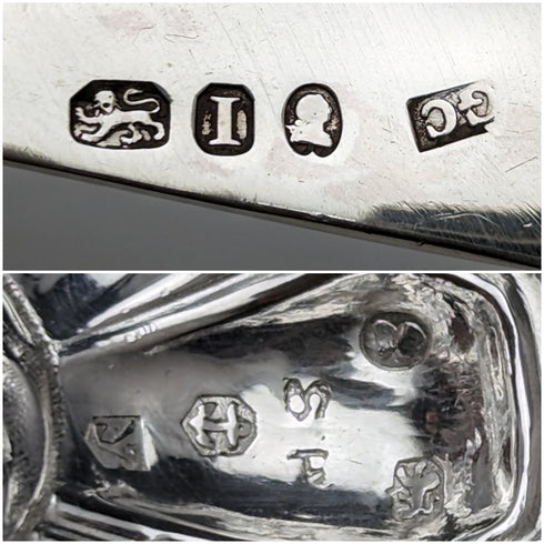 Early 19th century British antique sterling silver tea caddy spoon (with translation)