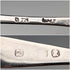 Pair of antique British sterling silver baby feeder spoons, total weight 22g.