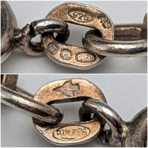 英國復古象頭純銀吊墜,配鍍金項鍊,總重19克