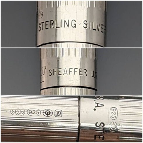 米国ヴィンテージ シェーファー 純銀製 ボールペン 替芯2本付き
