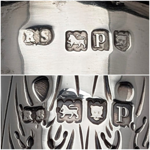 1910 British antique sterling silver sugar shaker 151g Robert Stewart