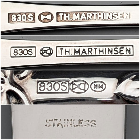 北欧ヴィンテージ 830シルバー製 チーズサーバートリオ TH Marthinson