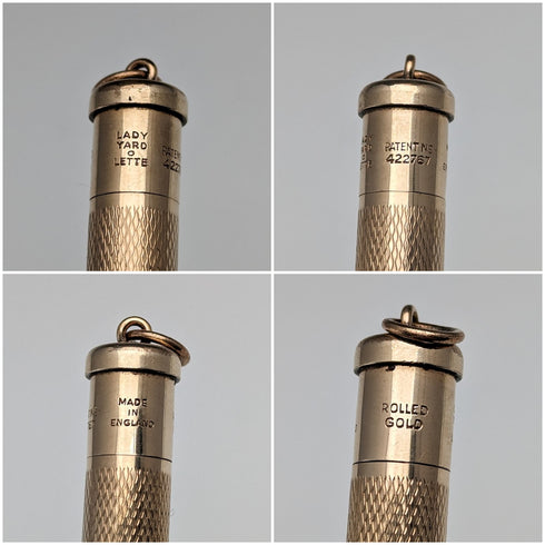 英国ヴィンテージ ヤード・オ・レッド ロールドゴールド製 推進式ミニペンシル YARD-O-LETTE