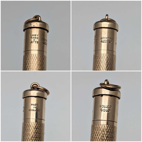 British Vintage YARD-O-LET Rolled Gold Propelled Mini Pencil YARD-O-LETTE
