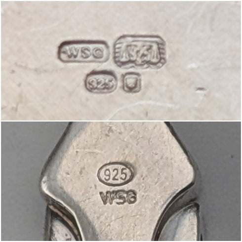 British Vintage Sterling Silver Panel Link Bracelet, 32g, WSG