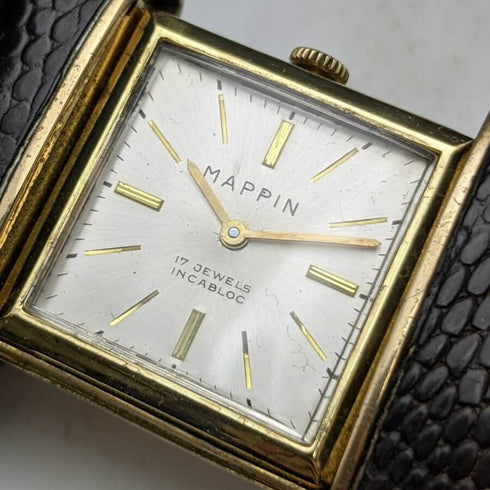 英國復古好運Mappin & Webb珀斯手錶機械17石皮套