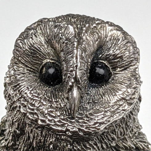 純銀雕塑貓頭鷹對象 80 克英國鄉村藝術家公司