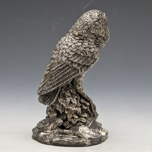 純銀雕塑貓頭鷹對象 80 克英國鄉村藝術家公司