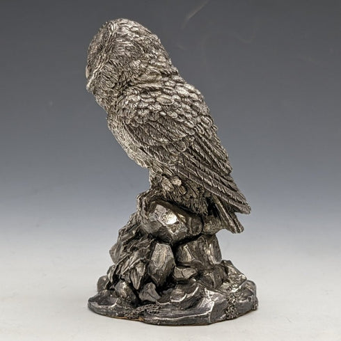 純銀雕塑貓頭鷹對象 80 克英國鄉村藝術家公司