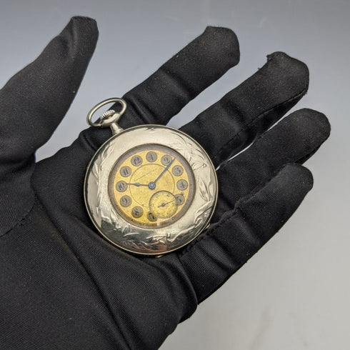 古董做工好(時間不能調)塔班雕刻錶殼懷錶