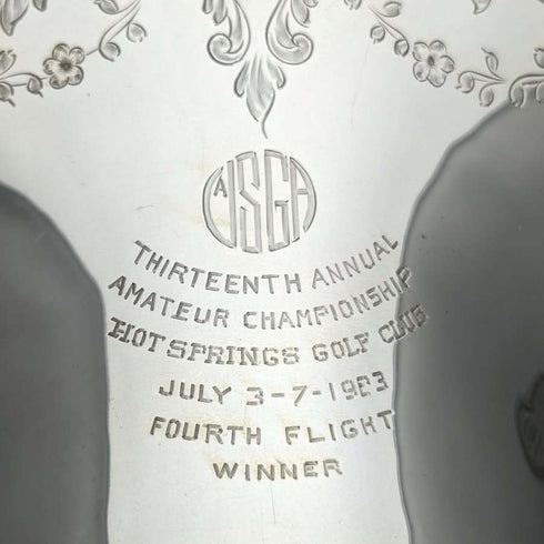 1923 年美國古董純銀(925 銀)籃式高爾夫球獎杯 257 克 Frank Whiting